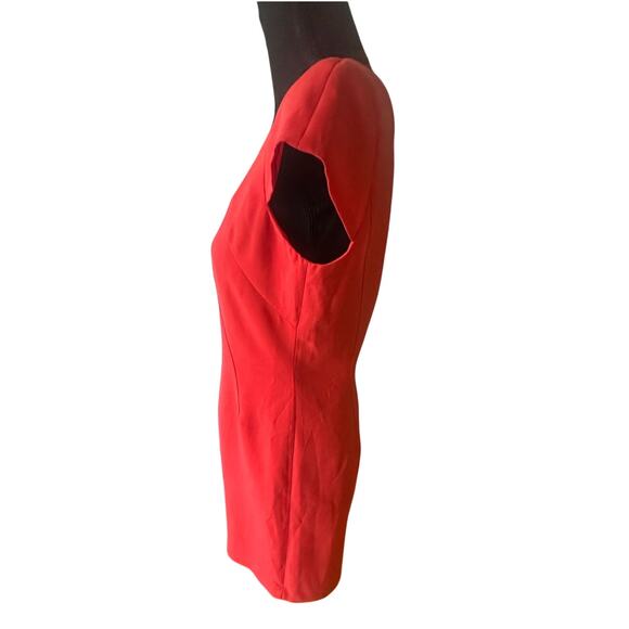 Tahari Red Knee-Length Sheath Dress – Classic Elegance, Minor Spots - Picture 4 of 10